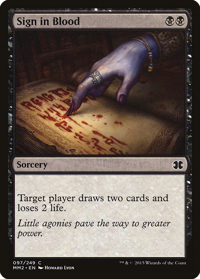 Sign in Blood [Modern Masters 2015] [Foil]