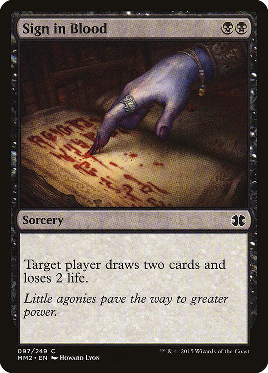 Sign in Blood [Modern Masters 2015] [Foil]