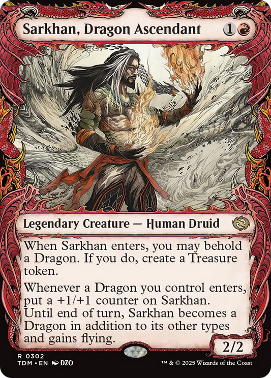 Sarkhan, Dragon Ascendant (0302) (Showcase) [Tarkir: Dragonstorm] [Foil]