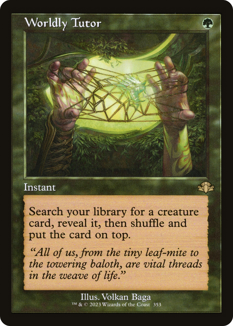 Worldly Tutor (Retro) [Dominaria Remastered] [Foil]