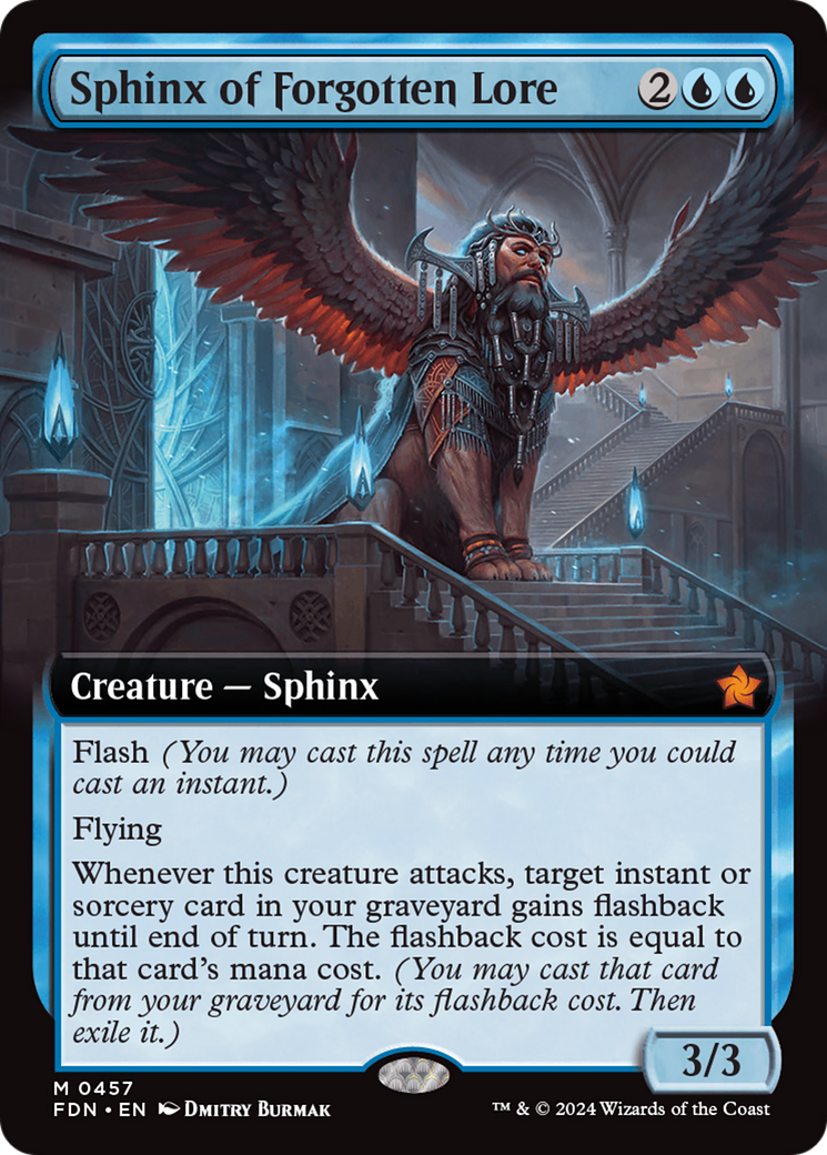 Sphinx of Forgotten Lore (Extended Art) [Foundations] [Foil]