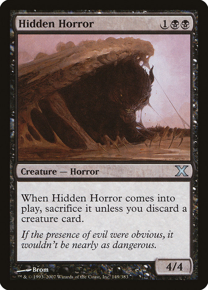 Hidden Horror [Tenth Edition] [Foil]