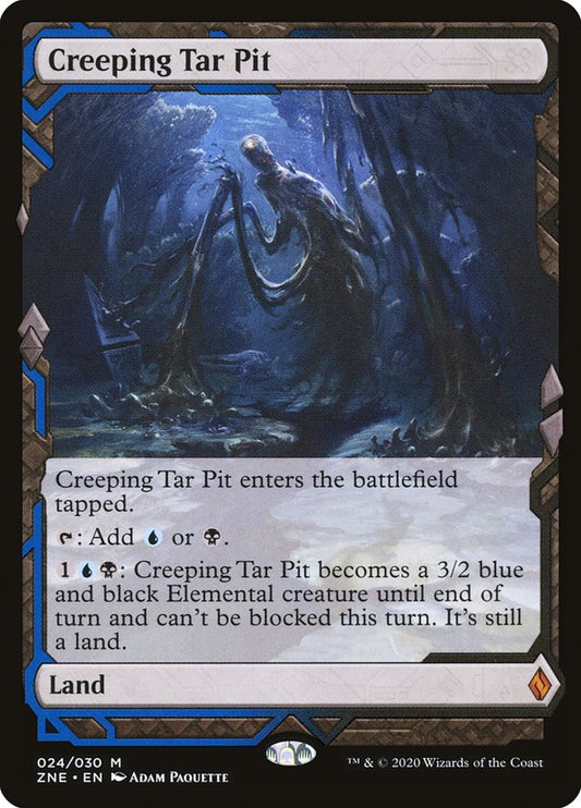 Creeping Tar Pit (Expeditions) [Zendikar Rising Expeditions] [Foil]