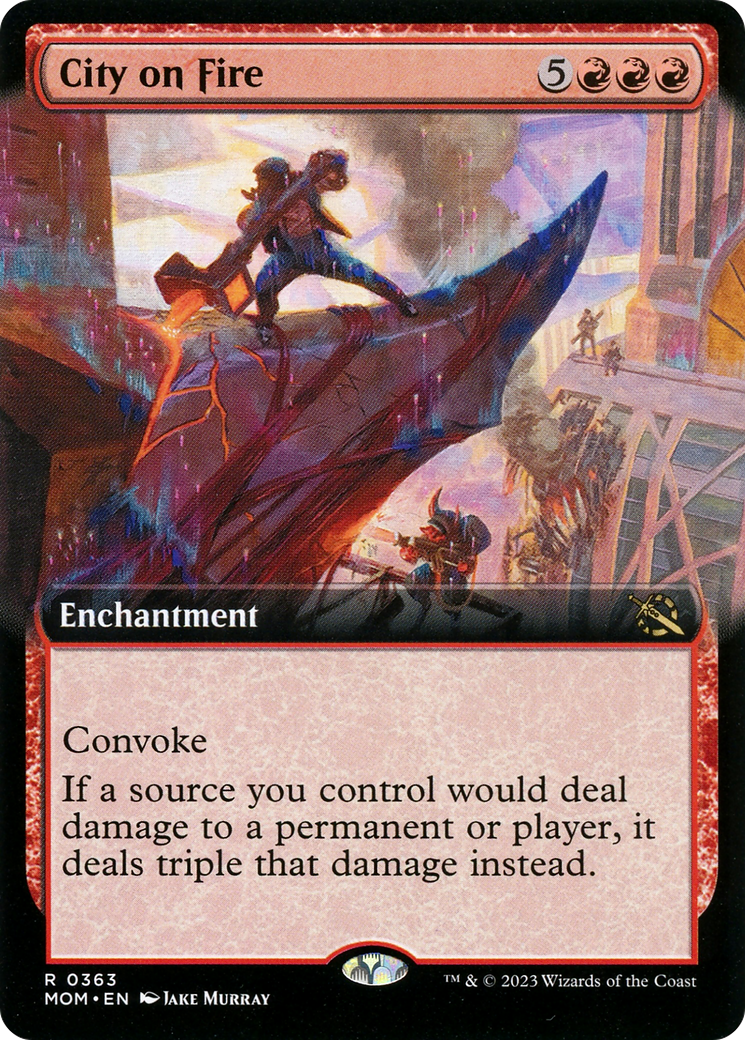 City on Fire (Extended Art) [March of the Machine] [Foil]