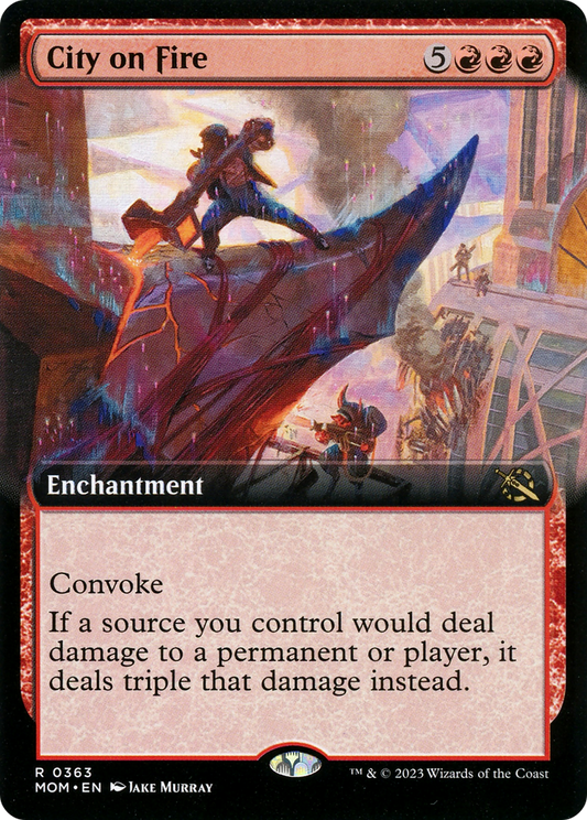 City on Fire (Extended Art) [March of the Machine] [Foil]