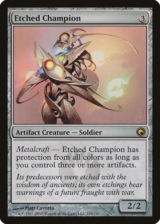 Etched Champion [Scars of Mirrodin] [Foil]