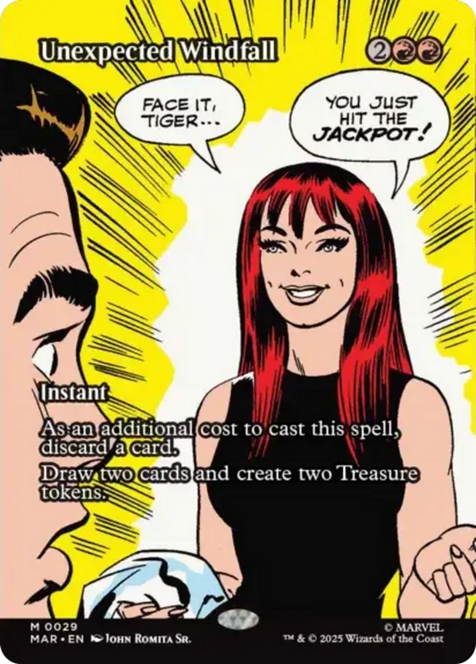 Unexpected Windfall (Borderless) [Marvel's Spider-Man: Eternal-Legal] [Foil]