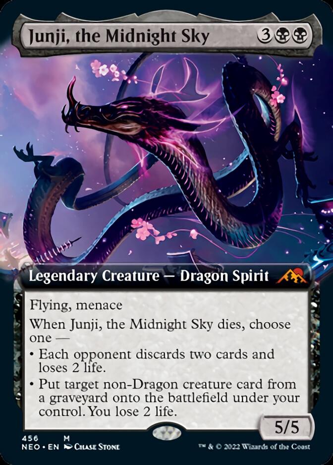 Junji, the Midnight Sky (Extended Art) [Kamigawa: Neon Dynasty] [Foil]
