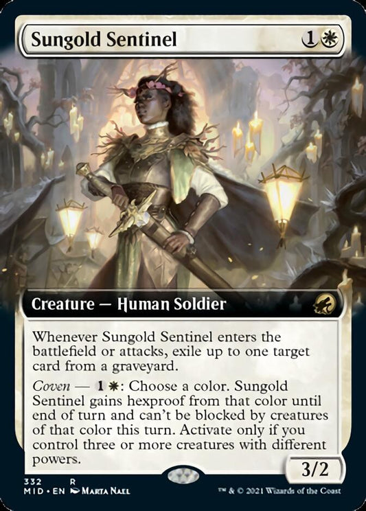 Sungold Sentinel (Extended Art) [Innistrad: Midnight Hunt] [Foil]