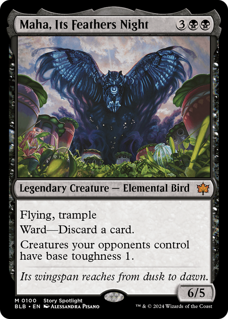 Maha, Its Feathers Night [Bloomburrow] [Foil]