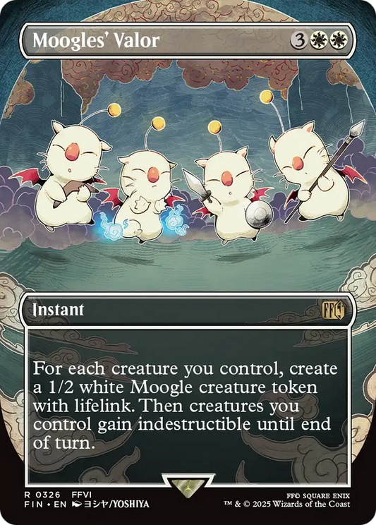 Moogles' Valor (Borderless) [FINAL FANTASY] [Foil]
