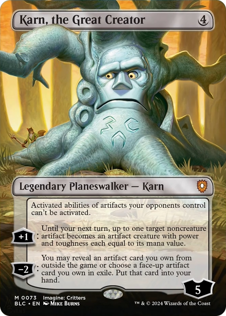Karn, the Great Creator (Borderless) [Bloomburrow Commander] [Foil]