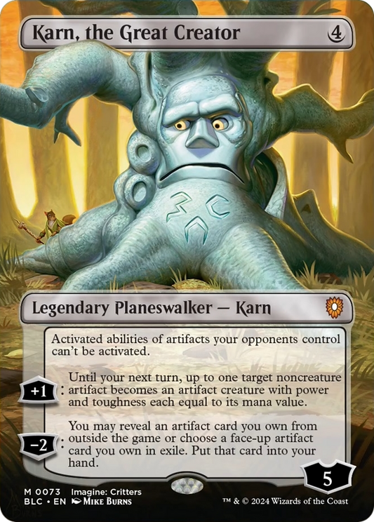 Karn, the Great Creator (Borderless) [Bloomburrow Commander] [Foil]