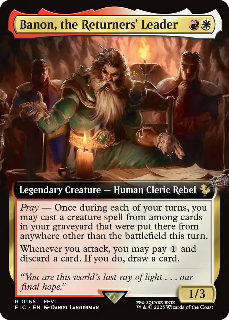 Banon, the Returners' Leader (Extended Art) [FINAL FANTASY Commander] [Foil]