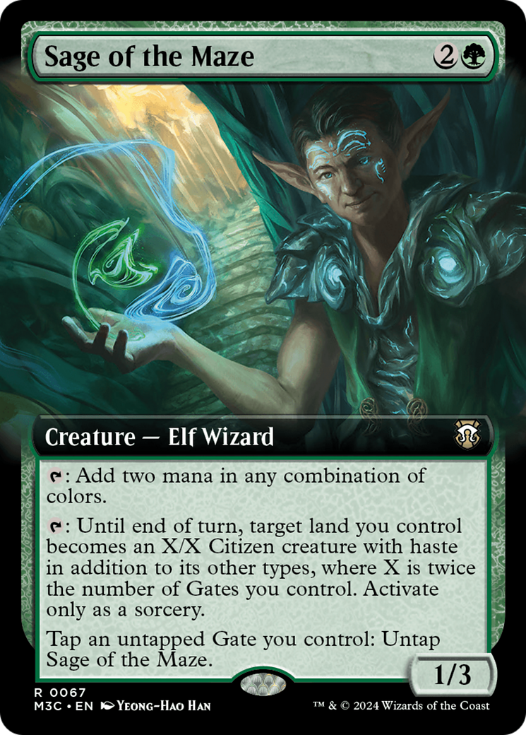 Sage of the Maze (Extended Art) [Modern Horizons 3 Commander] [Foil]