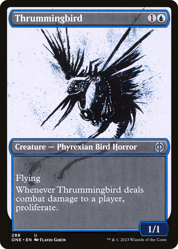 Thrummingbird (Showcase Ichor) [Phyrexia: All Will Be One] [Foil]