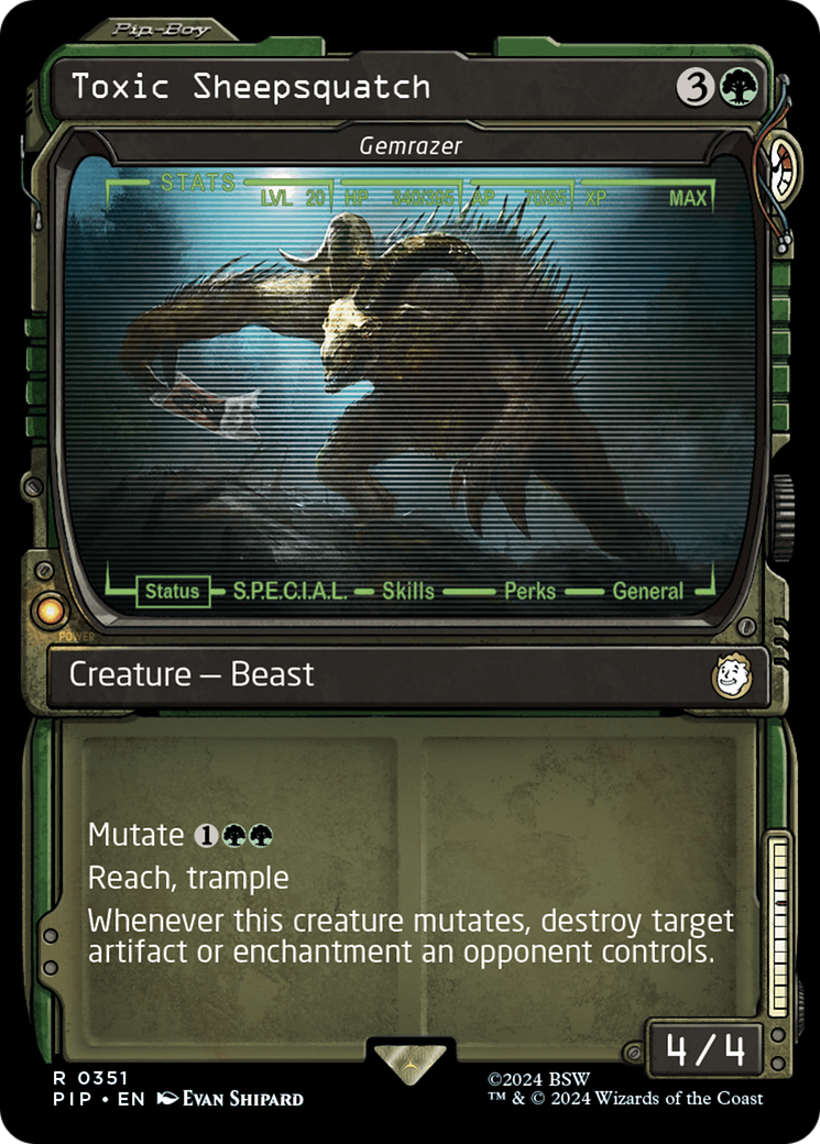 Toxic Sheepsquatch - Gemrazer (Showcase) [Fallout] [Foil]