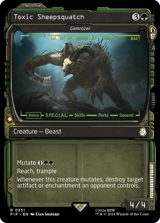 Toxic Sheepsquatch - Gemrazer (Showcase) [Fallout] [Foil]