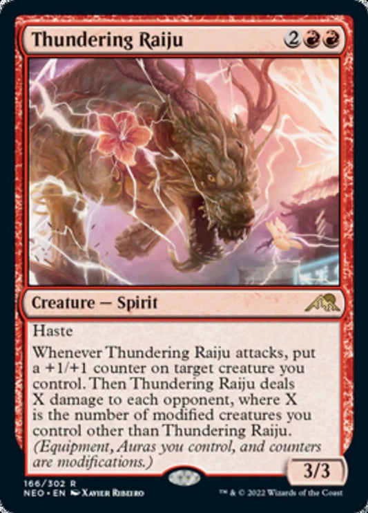 Thundering Raiju [Kamigawa: Neon Dynasty] [Foil]