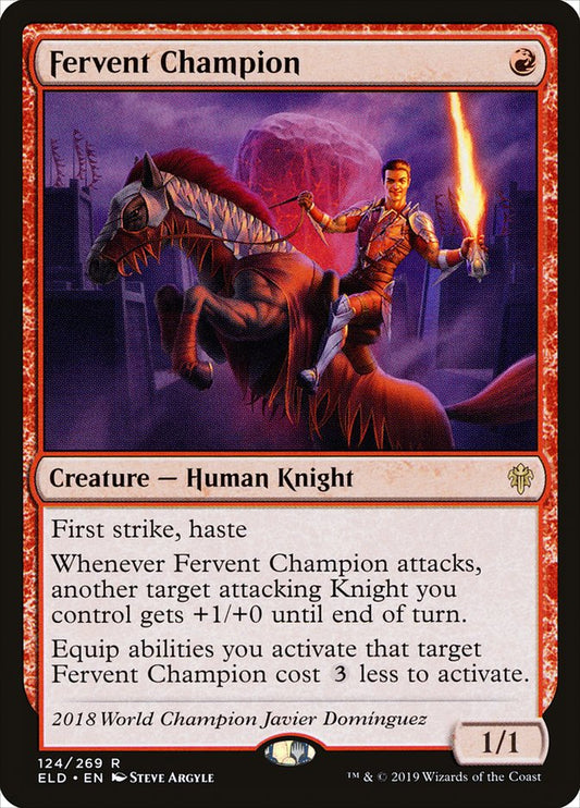 Fervent Champion [Throne of Eldraine] [Foil]
