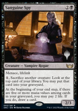 Sanguine Spy (Promo Pack) [Streets of New Capenna Promos] [Foil]