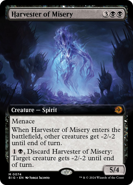 Harvester of Misery (Extended Art) [Outlaws of Thunder Junction: The Big Score] [Foil]