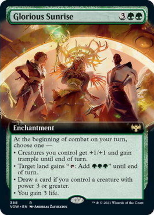 Glorious Sunrise (Extended Art) [Innistrad: Crimson Vow] [Foil]
