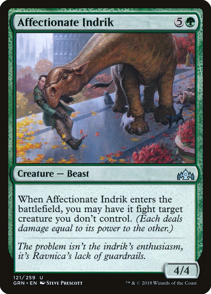 Affectionate Indrik [Guilds of Ravnica] [Foil]