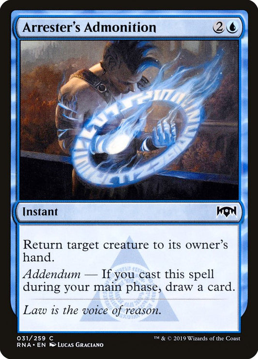 Arrester's Admonition [Ravnica Allegiance] [Foil]