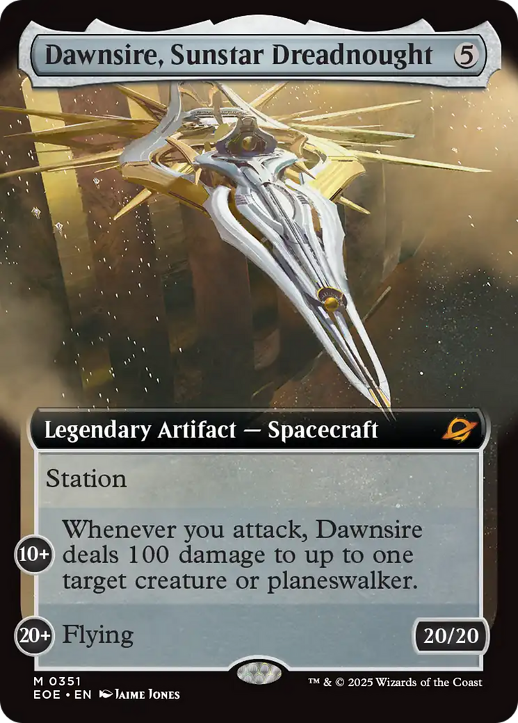 Dawnsire, Sunstar Dreadnought (Extended Art) [Edge of Eternities] [Foil]