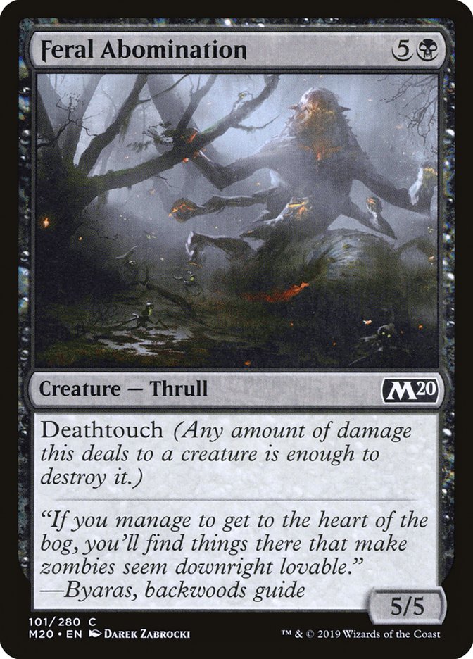 Feral Abomination [Core Set 2020] [Foil]