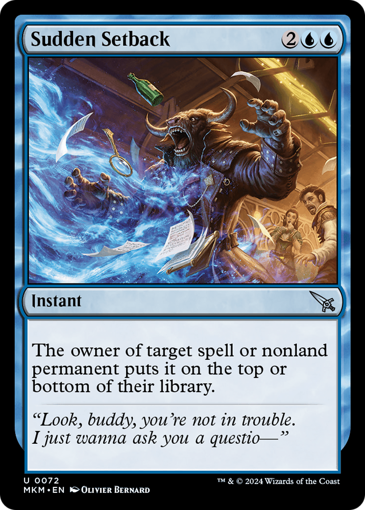 Sudden Setback (Green) [Murders at Karlov Manor] [Foil]
