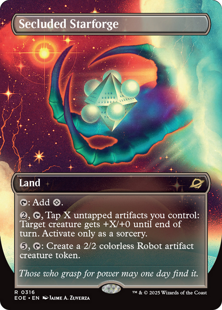 Secluded Starforge (Borderless) [Edge of Eternities] [Foil]