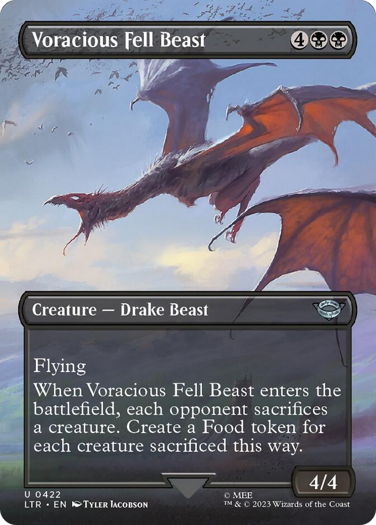 Voracious Fell Beast (Borderless Alternate Art) [The Lord of the Rings: Tales of Middle-Earth] [Foil]