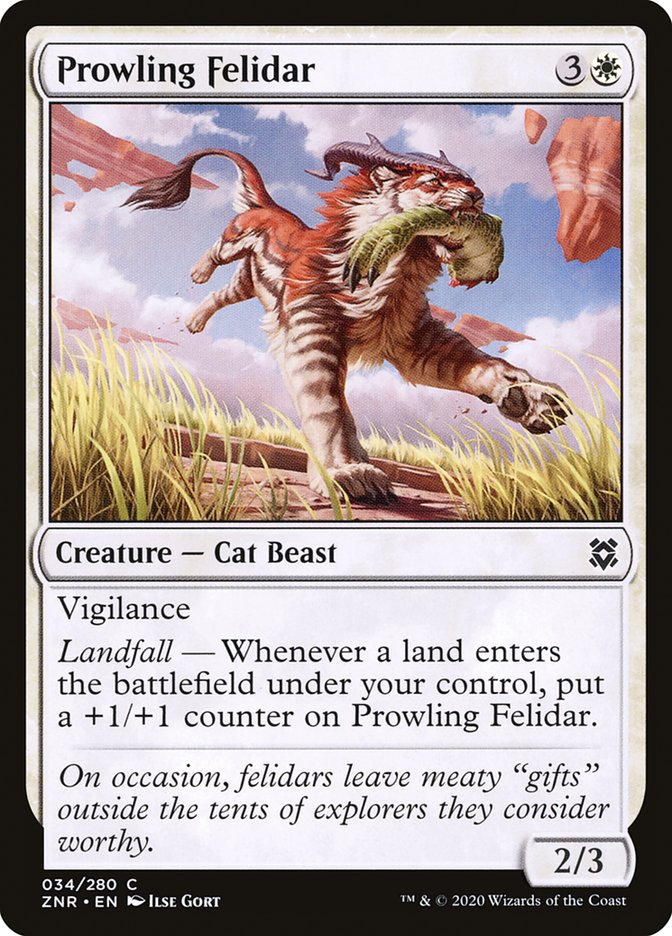 Prowling Felidar [Zendikar Rising] [Foil]