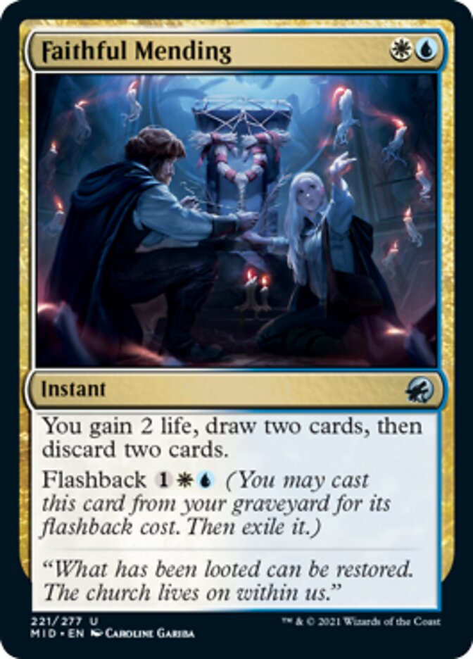 Faithful Mending [Innistrad: Midnight Hunt] [Foil]