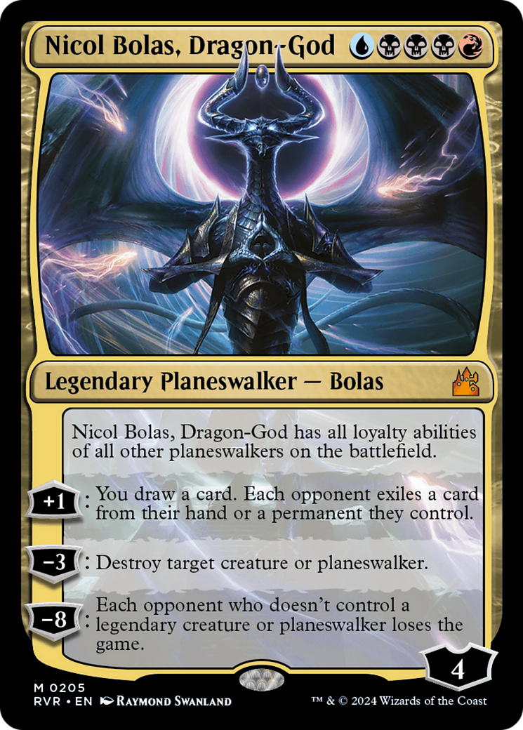 Nicol Bolas, Dragon-God [Ravnica Remastered] [Foil]