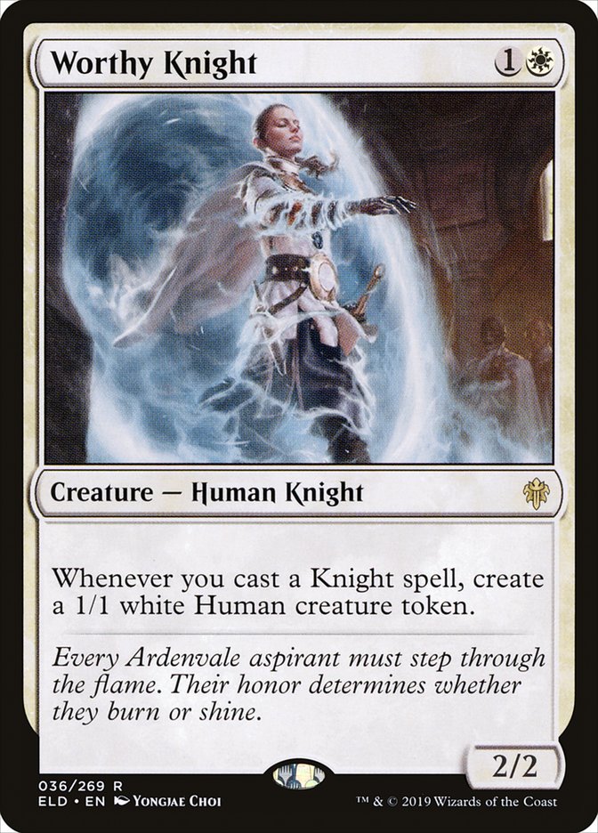 Worthy Knight [Throne of Eldraine] [Foil]