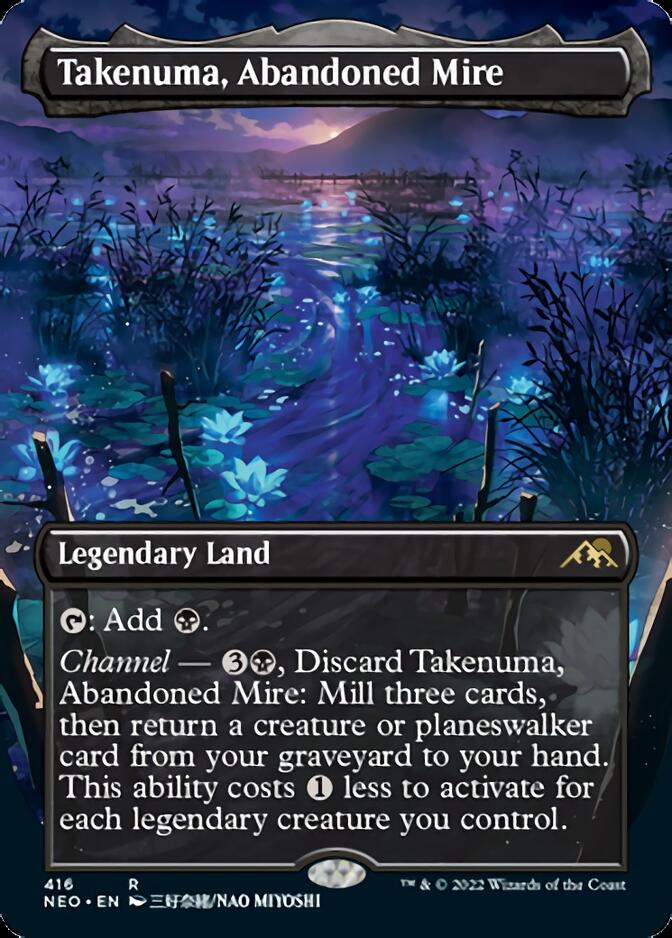 Takenuma, Abandoned Mire (Borderless Alternate Art) [Kamigawa: Neon Dynasty] [Foil]