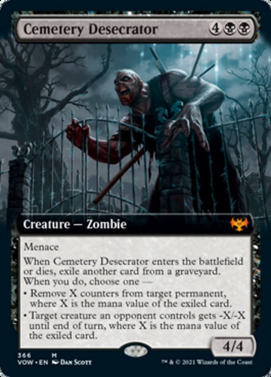 Cemetery Desecrator (Extended Art) [Innistrad: Crimson Vow] [Foil]