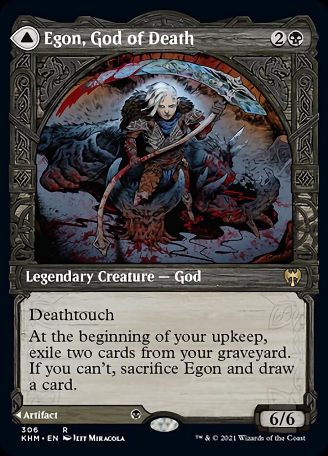Egon, God of Death // Throne of Death (Showcase) [Kaldheim] [Foil]