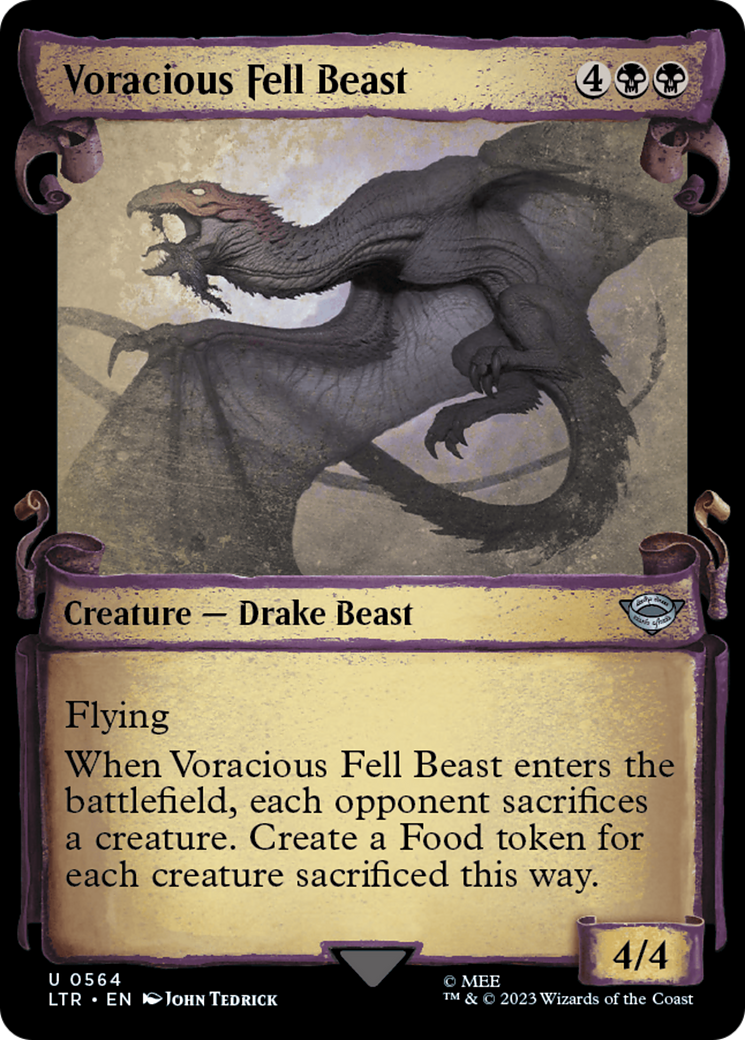 Voracious Fell Beast [The Lord of the Rings: Tales of Middle-Earth Showcase Scrolls] [Foil]