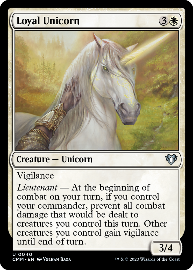 Loyal Unicorn [Commander Masters] [Foil]