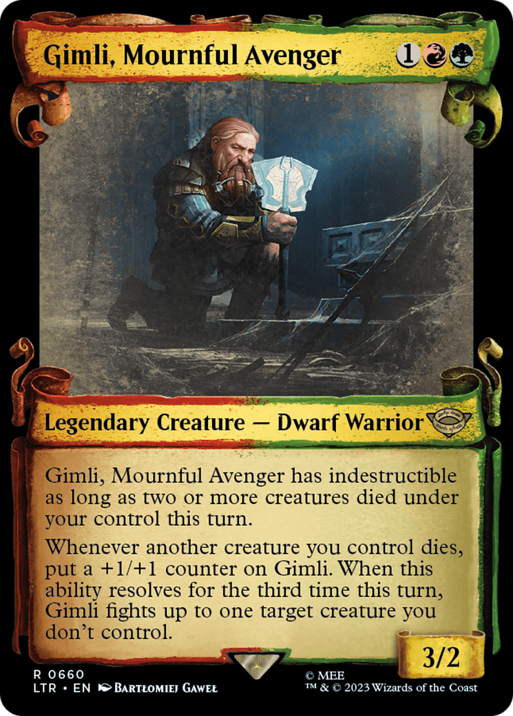 Gimli, Mournful Avenger [The Lord of the Rings: Tales of Middle-Earth Showcase Scrolls] [Foil]