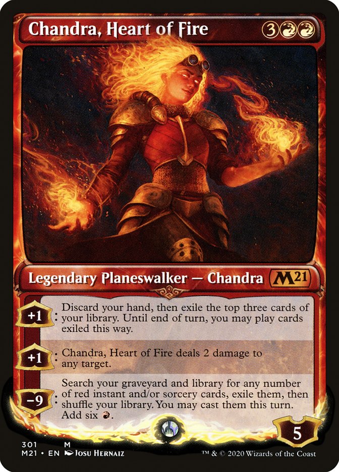 Chandra, Heart of Fire (Showcase) [Core Set 2021] [Foil]