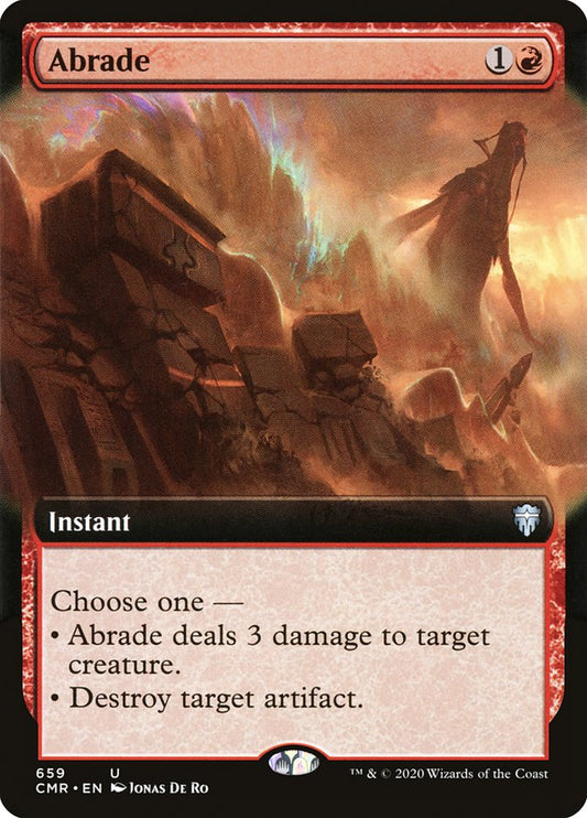 Abrade (Extended Art) [Commander Legends] [Foil]