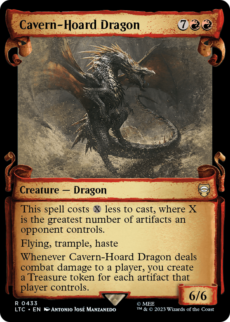 Cavern-Hoard Dragon [The Lord of the Rings: Tales of Middle-Earth Commander Showcase Scrolls] [Foil]