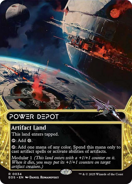 Power Depot (0034) (Borderless) [Edge of Eternities: Stellar Sights] [Foil]