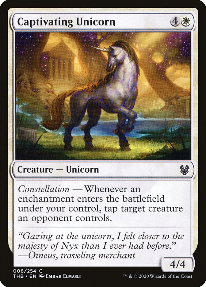 Captivating Unicorn [Theros Beyond Death] [Foil]