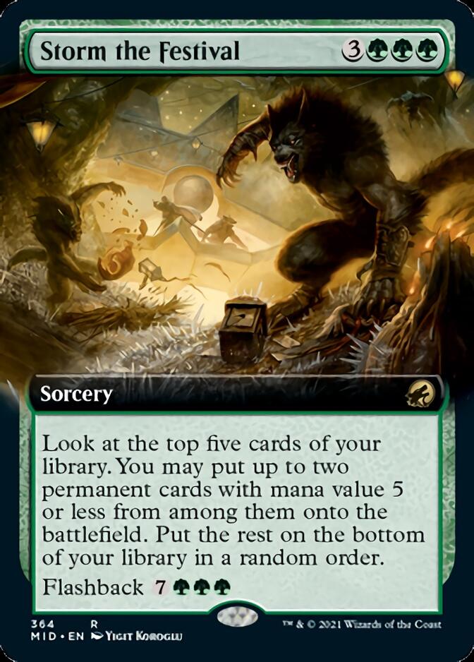 Storm the Festival (Extended Art) [Innistrad: Midnight Hunt] [Foil]